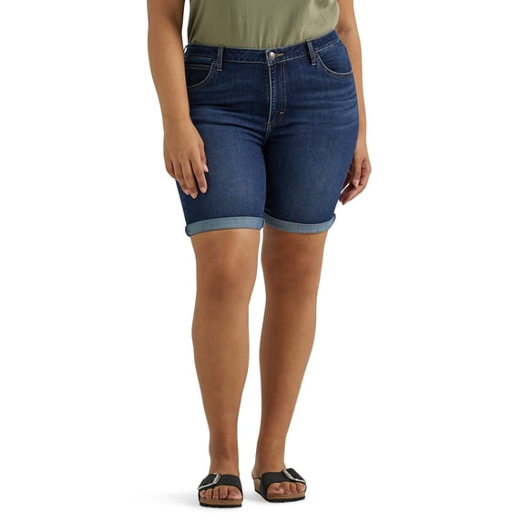Lee® Women's Plus Legendary Mid Rise Rolled Bermuda Short