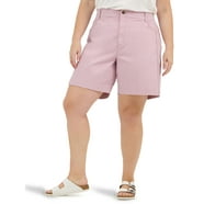 Lee Women's Regular Fit Bermuda Shorts – Mid Rise, Rolled Hem Denim Shorts (9" Inseam, Five Pocket)