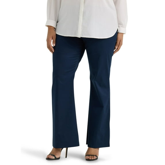 Lee® Women's Plus Mid Rise Wrinkle Free Bootcut Pant