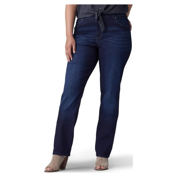 Lee Women's Plus Midrise Relaxed Fit Straight Leg Jean