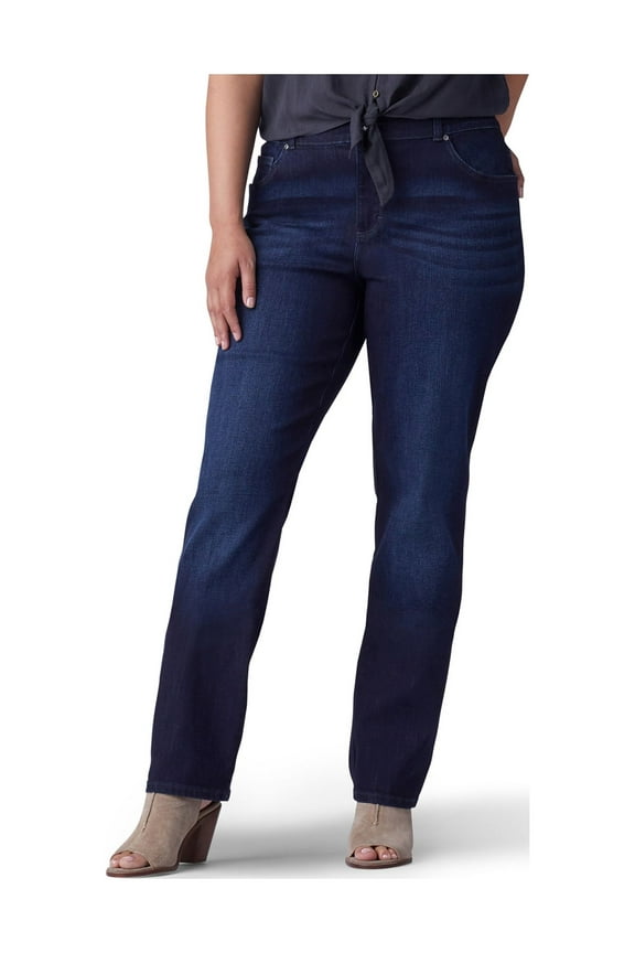 Women's Plus Midrise Relaxed Fit Straight Leg Jean