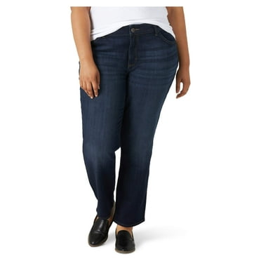 Lee Women's Plus Midrise Relaxed Fit Straight Leg Jean