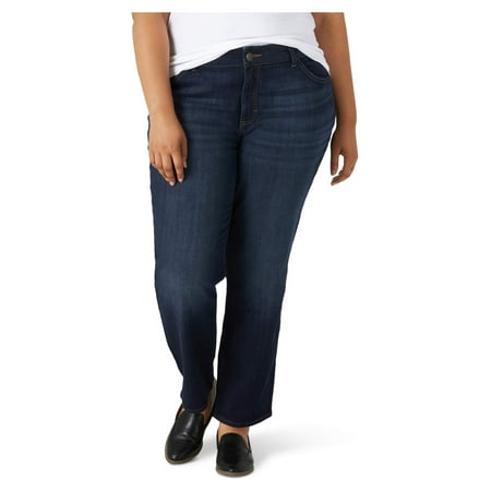 Lee Women's Plus Midrise Relaxed Fit Straight Leg Jean