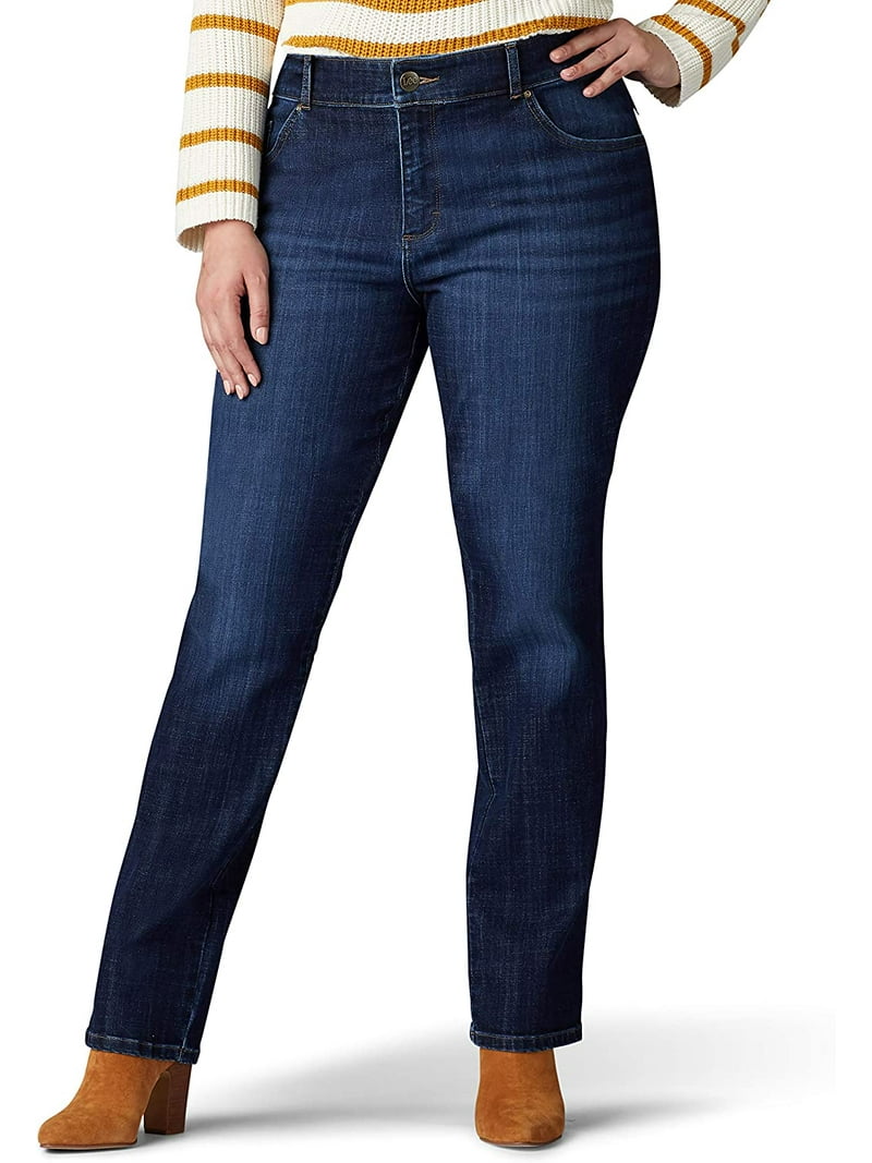 Lee Women's Plus Midrise Relaxed Fit Straight Leg Jean