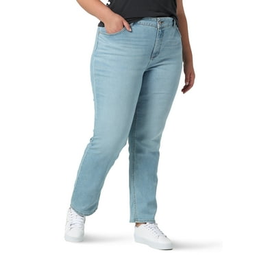 Lee Women's Plus Midrise Relaxed Fit Straight Leg Jean