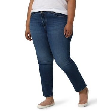 Lee Women's Plus Midrise Relaxed Fit Straight Leg Jean