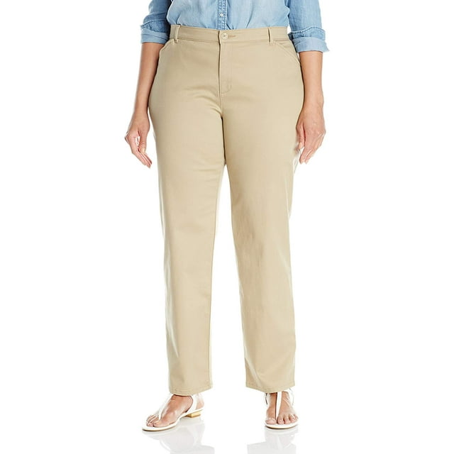 Lee Women's Plus Relaxed Fit Straight Leg Pants - Walmart.com