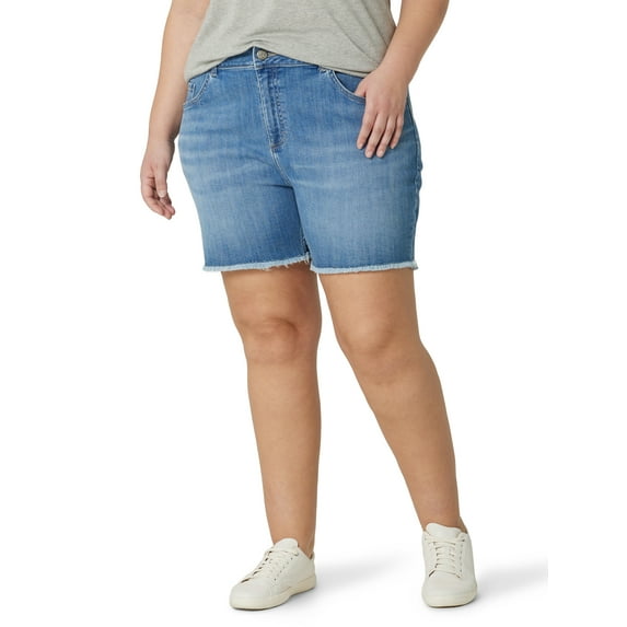 Lee Women's Plus Size 6" Relaxed Cutoff Short
