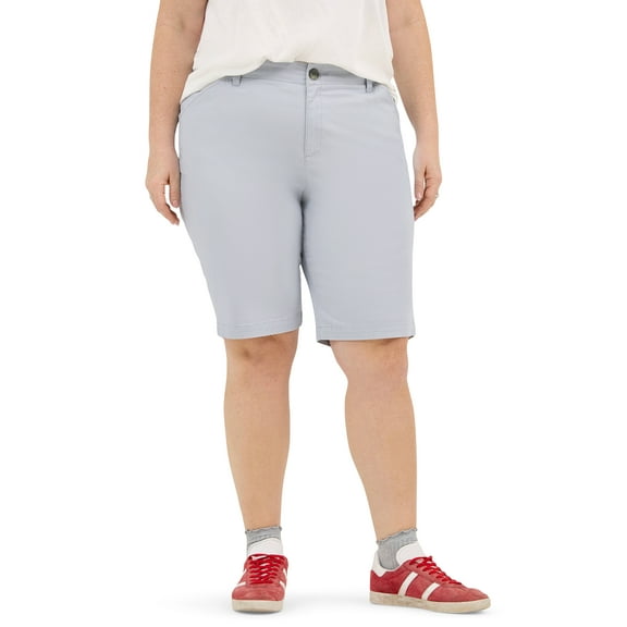 Lee Women's Plus Size 9" Chino Bermuda Shorts