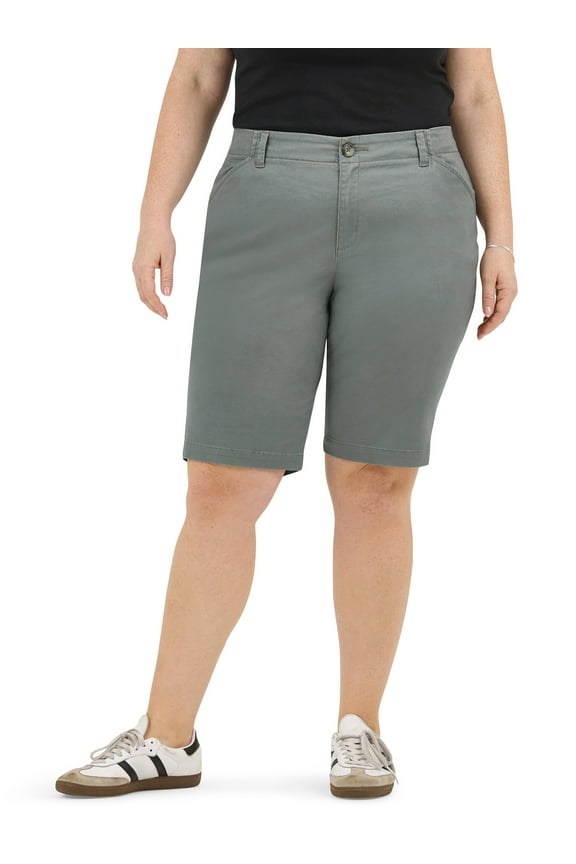 Women's Plus Size 9" Chino Bermuda Shorts