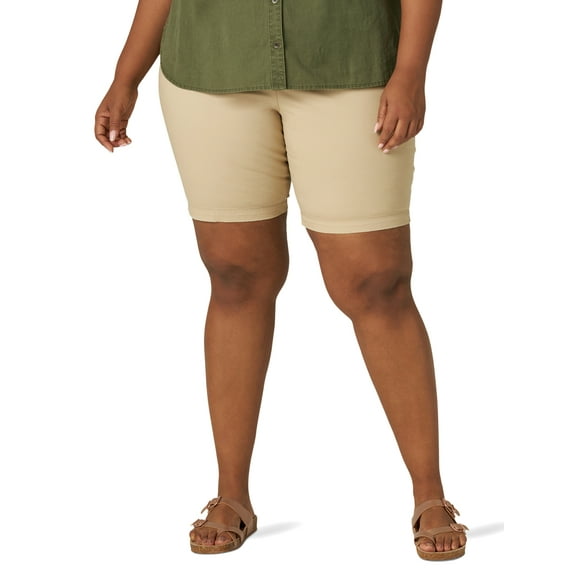 Lee Women's Plus Size 9" Chino Bermuda Shorts