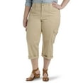 thumbnail image 1 of Lee Women's Plus Size Austin Knit Relaxed Cargo Capri, 1 of 4