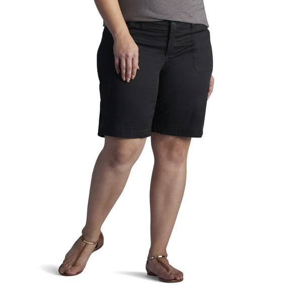 Lee Women's Plus Size Avery Knit Relaxed Cargo Bermuda Short