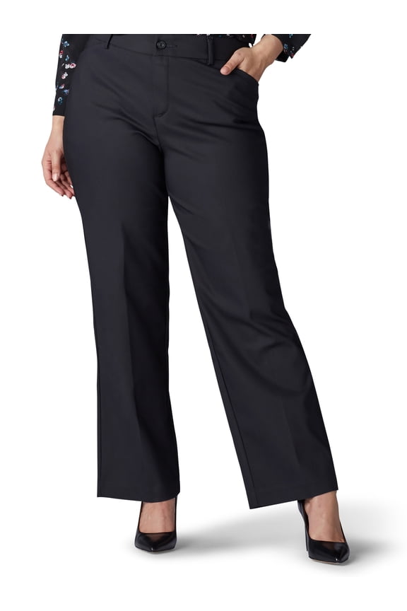 Women’s Plus Size Flex Motion Trouser Pant with Elastic Waistband