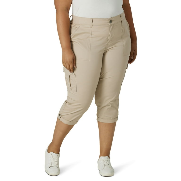 Lee Women s Plus Size Flex to Go Cargo Capri Walmart