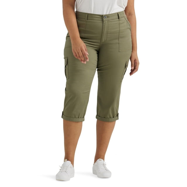 Capris Plus Size Women's Pants Lee® Women's Plus Ultra Lux Comfort With Flex-To-Go Utility Pant Capri Pants For Women Capris Petite