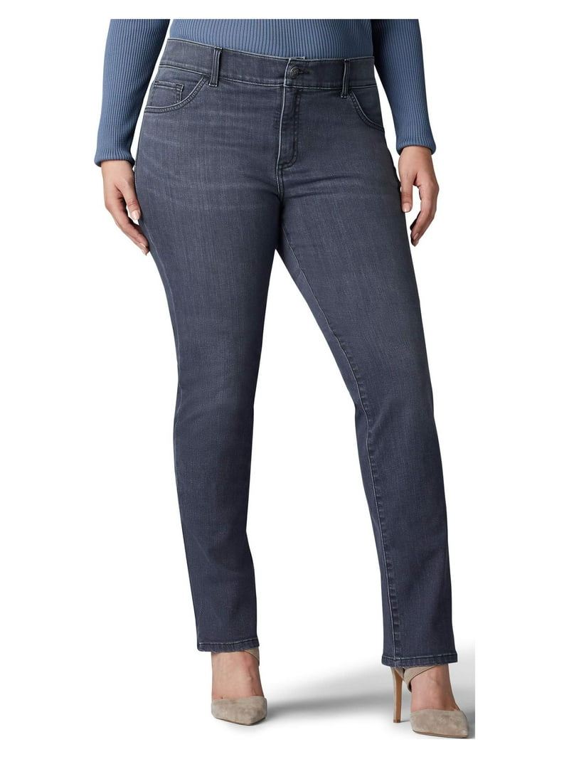 Lee Women's Plus Flex Motion Straight Leg Jean, Available in