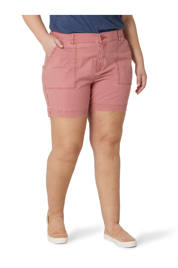 Women's Plus Size High Rise Dungaree Short