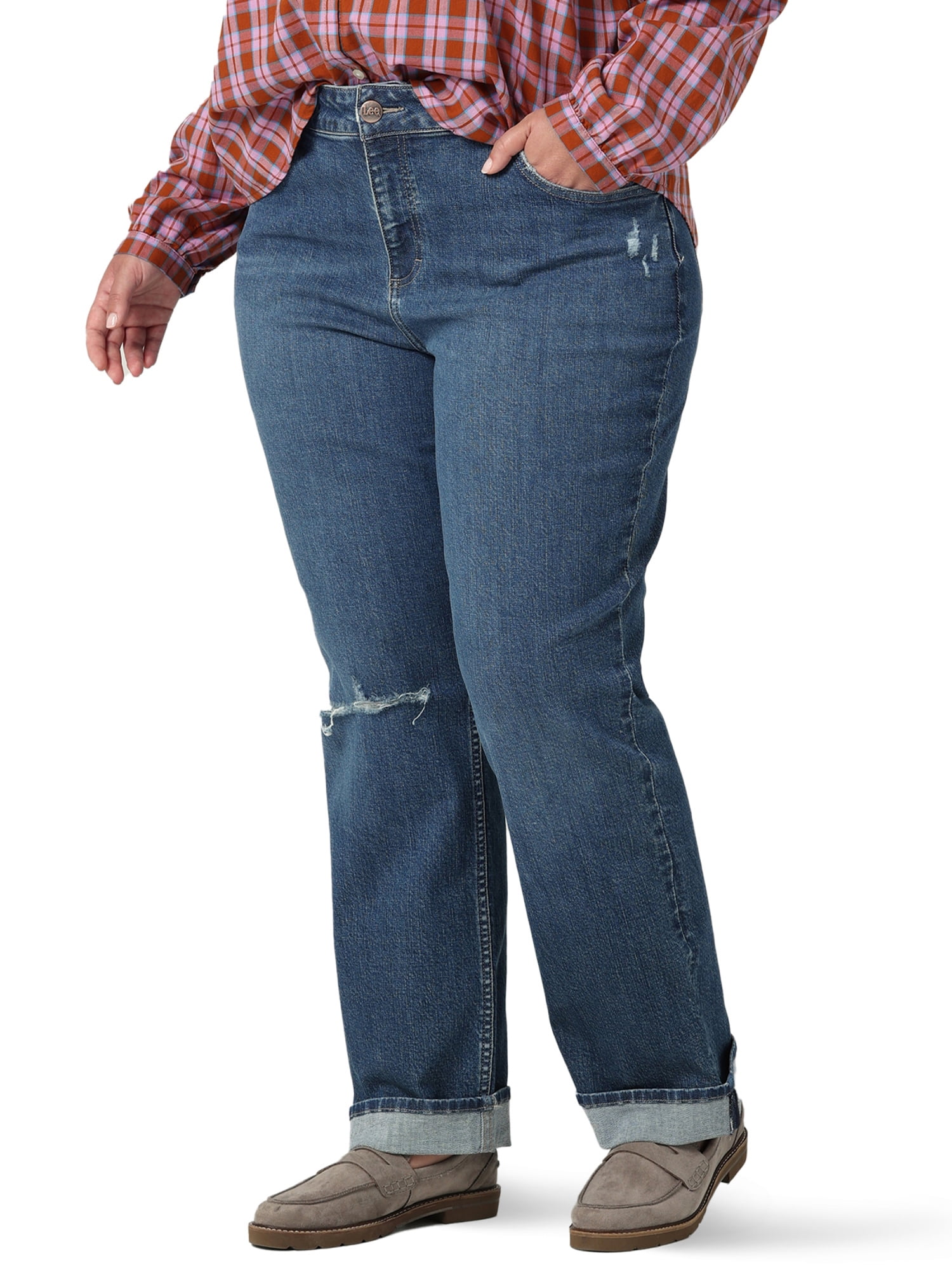 utålmodig hund Overlegenhed Lee® Women's Plus Size Legendary Boyfriend Regular Fit Jeans - Walmart.com