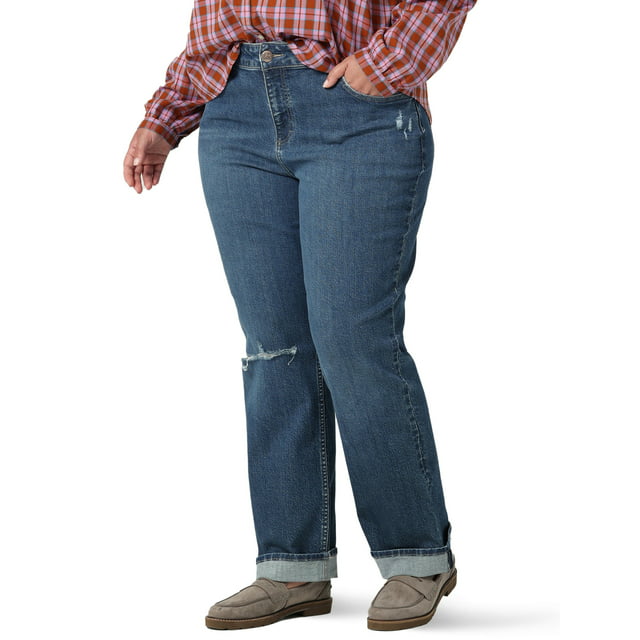 Lee® Women's Plus Size Legendary Boyfriend Regular Fit Jeans - Walmart.com