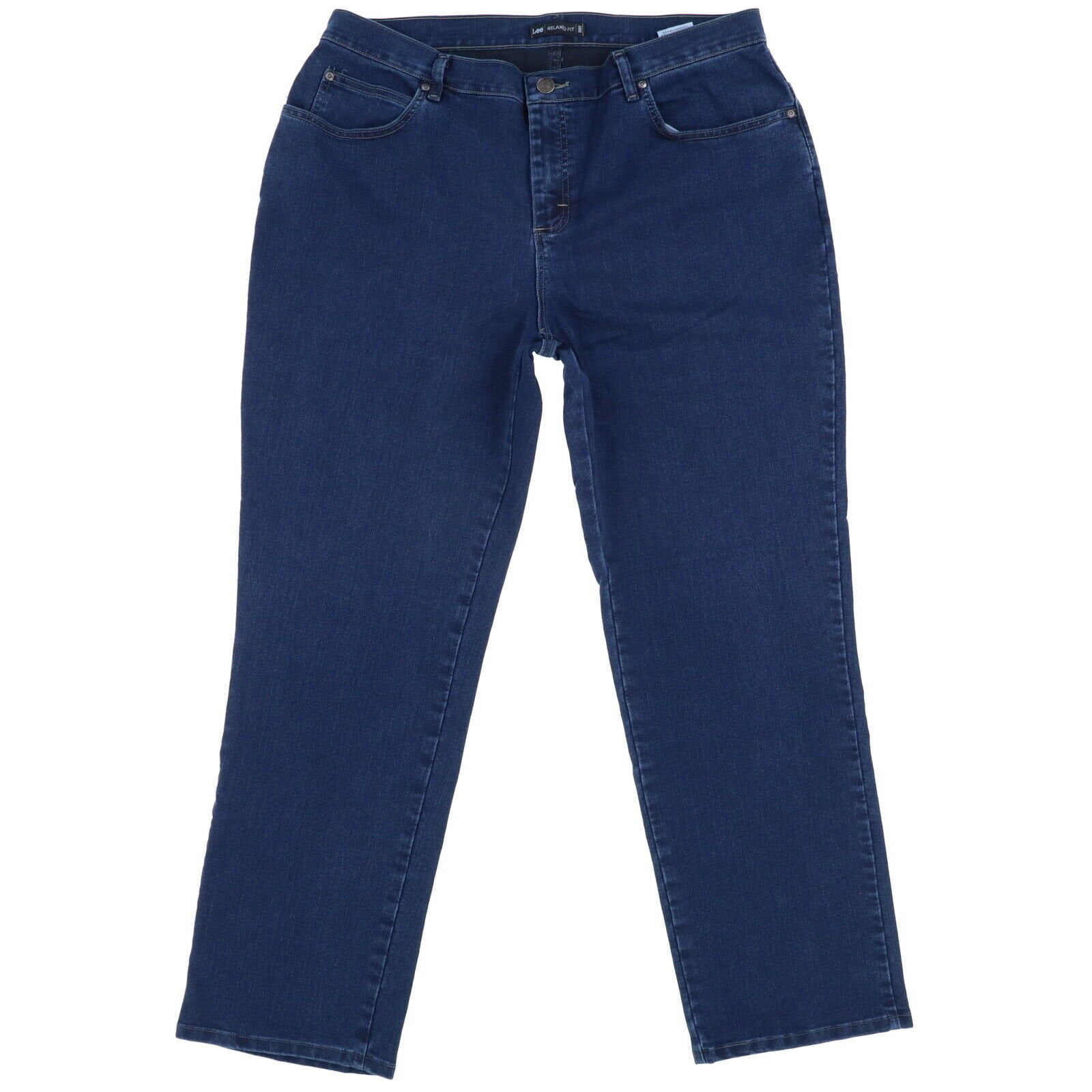 Women's Plus Size Comfort Straight Leg Denim Trousers
