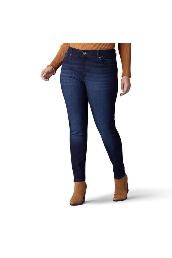 Women's Plus Size Sculpting Slim Fit Skinny Leg Jean, Nightingale, 26 Long