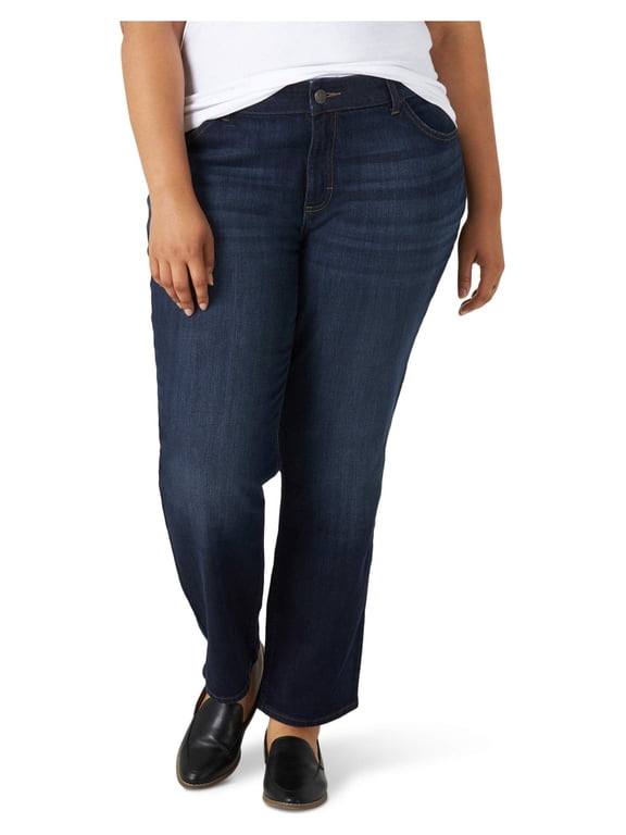 Women's Plus Midrise Relaxed Fit Straight Leg Jean