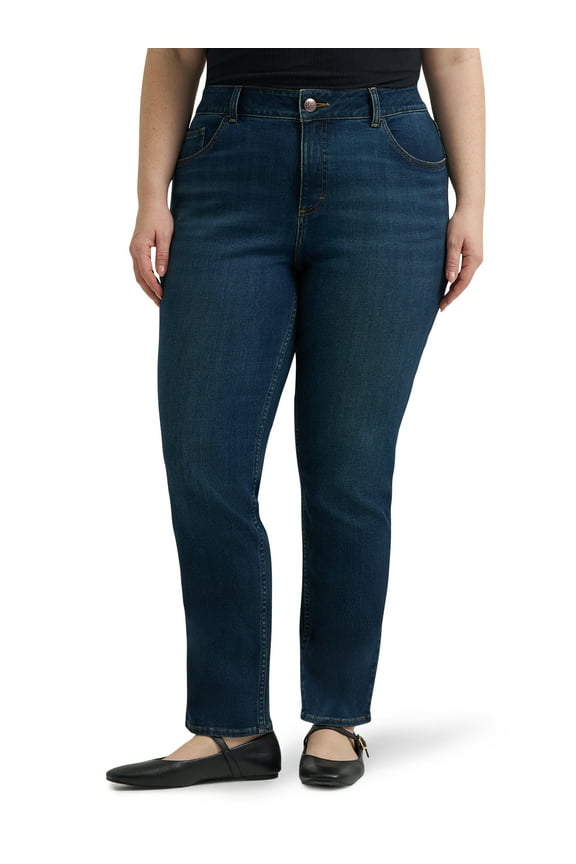 Women's Plus Midrise Relaxed Fit Straight Leg Jean, Sizes 16-26