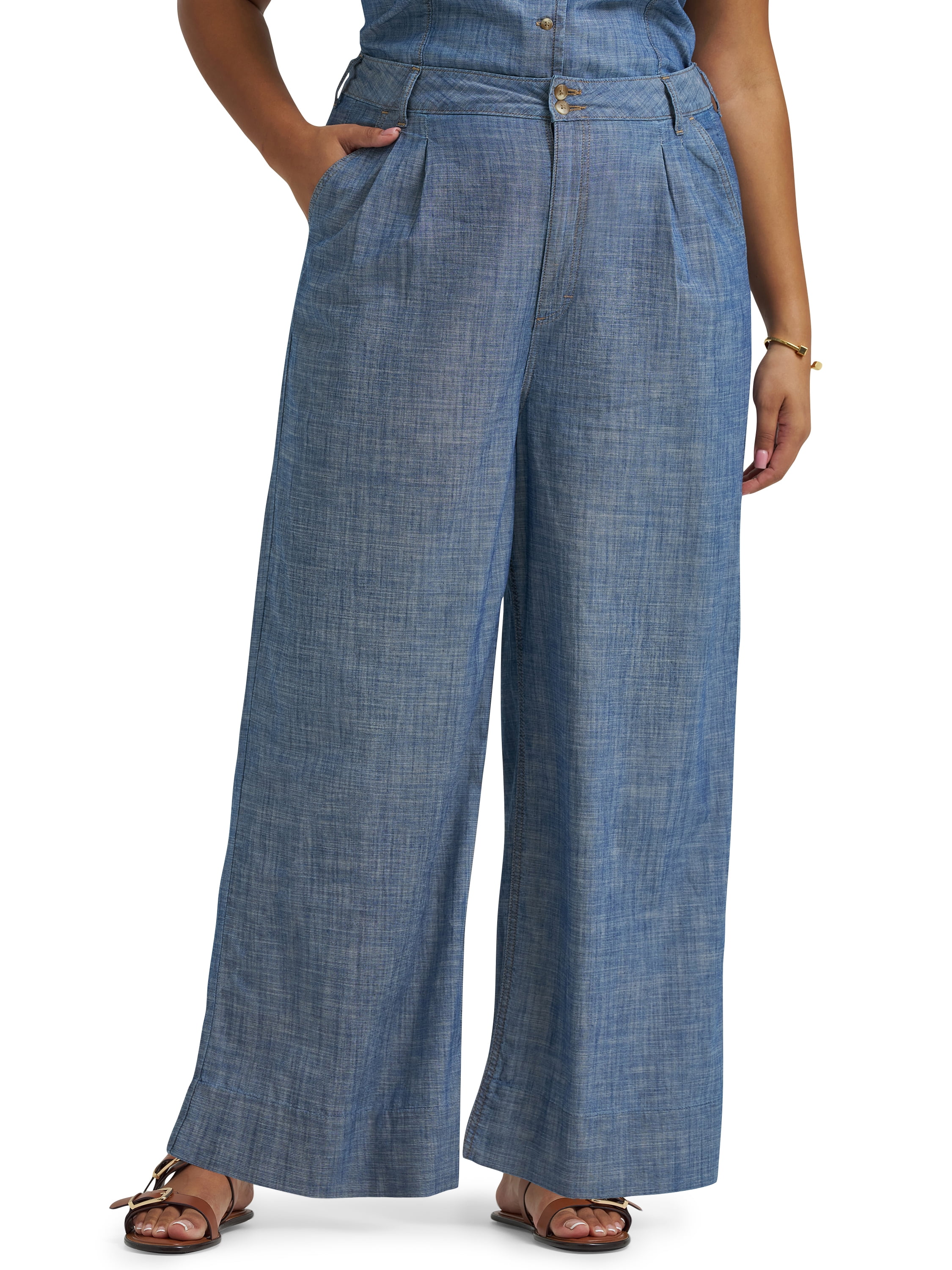 Lee® Women's Plus Heritage Loose Fit Trouser Pant, Sizes 16W-26W