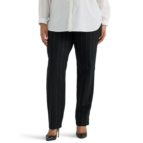 Lee Women's Plus Wrinkle Free Relaxed Fit Straight Leg Pant, Sizes 14-30