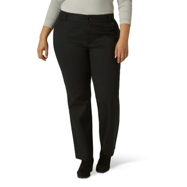 Lee Women's Plus Wrinkle Free Relaxed Fit Straight Leg Pant, Sizes 14-30
