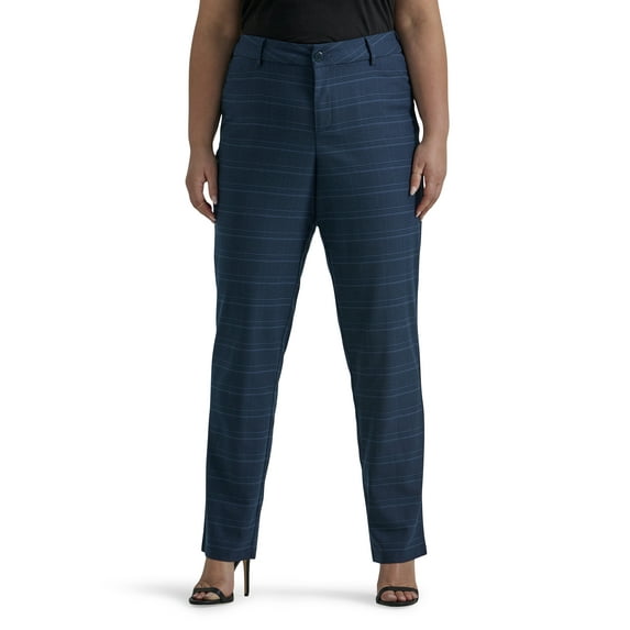 Lee Women's Plus Wrinkle Free Relaxed Fit Straight Leg Pant, Sizes 14-30