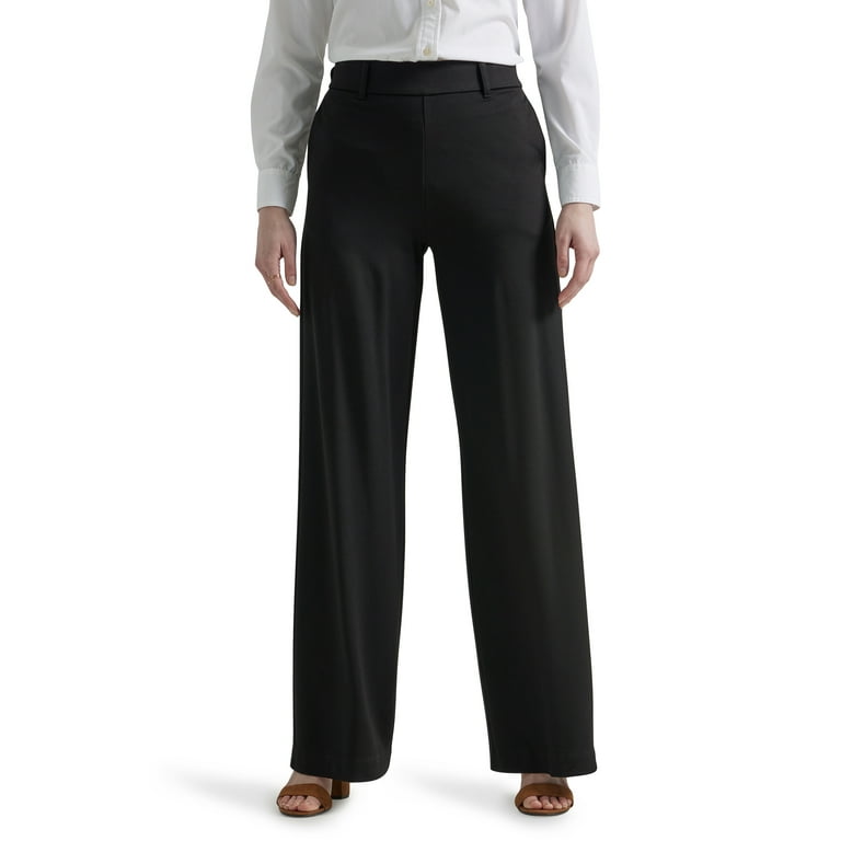 Lee Women s Pull On Comfort Waist A Line Knit Pant Walmart