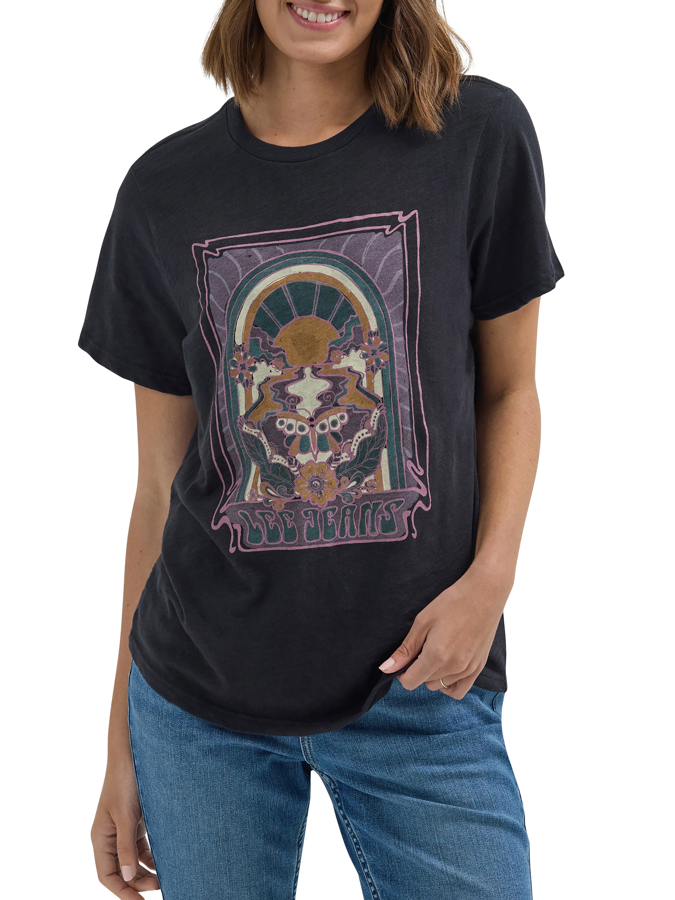 Lee Women s Regular Fit Short Sleeve Graphic Tee Sizes S 3XL 