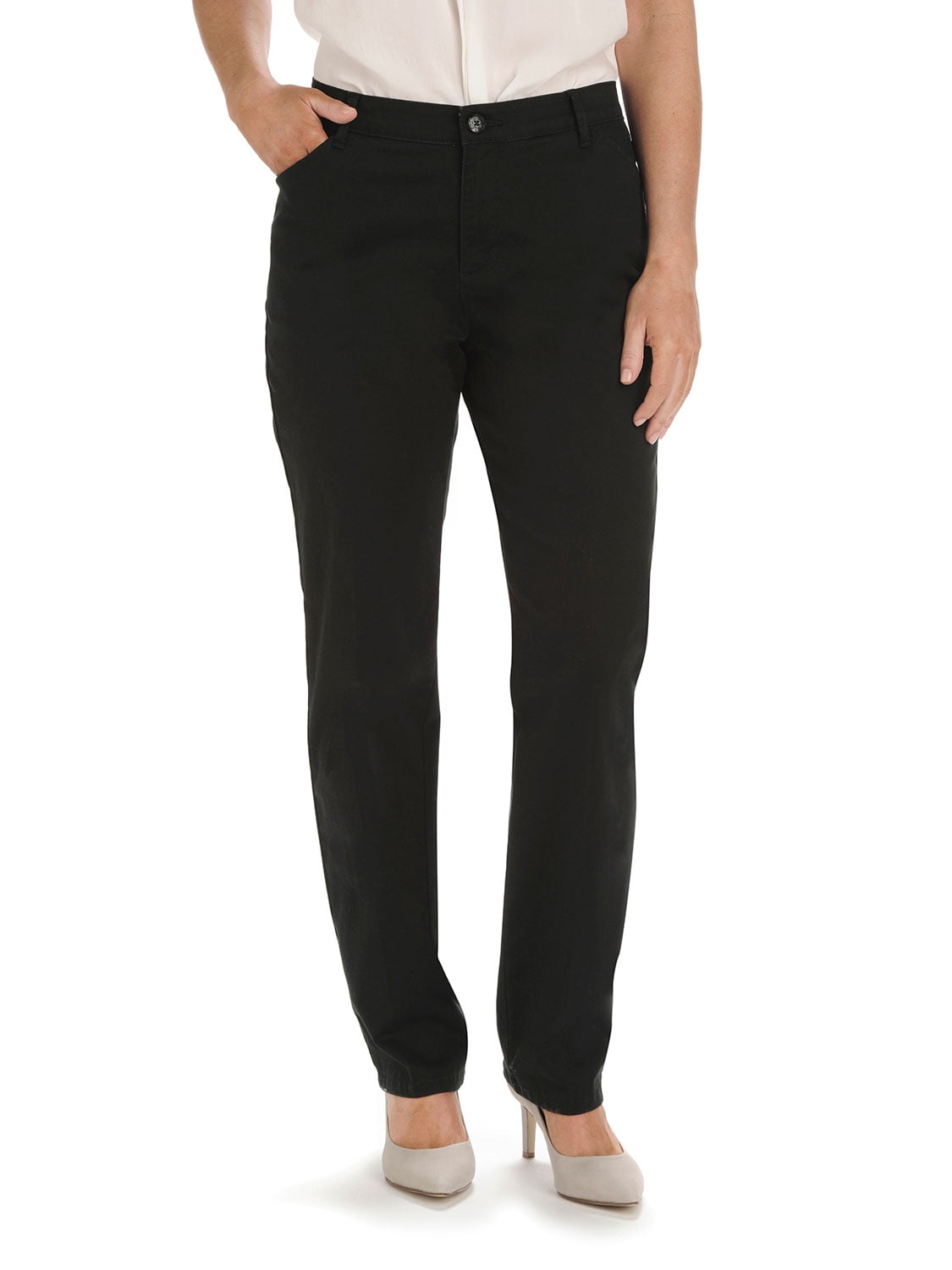 Lee Women's Relaxed Fit All Day Straight Leg Pants - Black, Black, 8