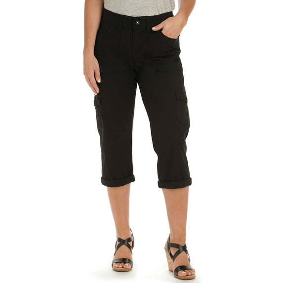 Lee Women's Relaxed Fit Austyn Cargo Capri Pant - Black, Black, 10