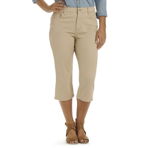 Lee Women's Relaxed Fit Legacy Capri - Cafe, Cafe, 6
