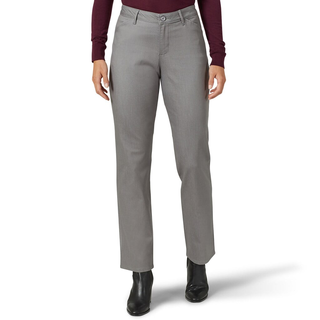 Pantaloni Donna Lee Relaxed Fit - Gamba Dritta, Vita Elasticizzata, Tessuto Morbido, Per Tutti I Giorni - 4