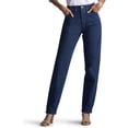 thumbnail image 1 of Lee Women's Relaxed-fit Side Elastic Tapered-leg Jean 16 Dark Indigo, 1 of 4