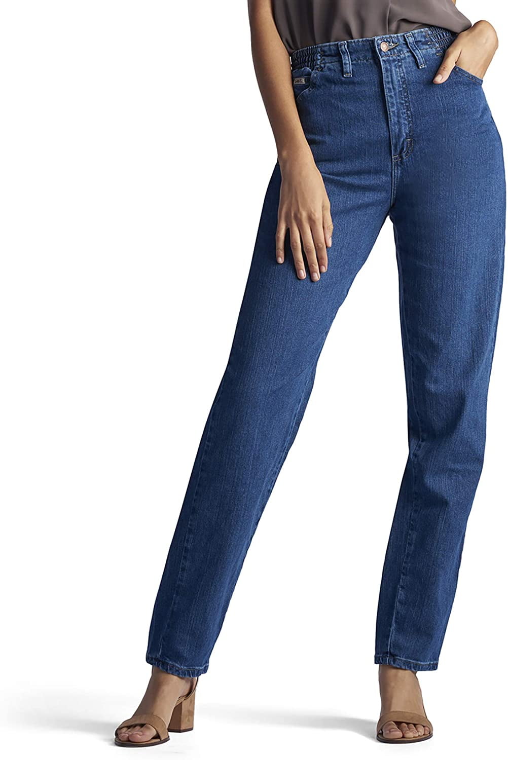 Womens Side Elastic Jean in Pepperstone - Walmart.com