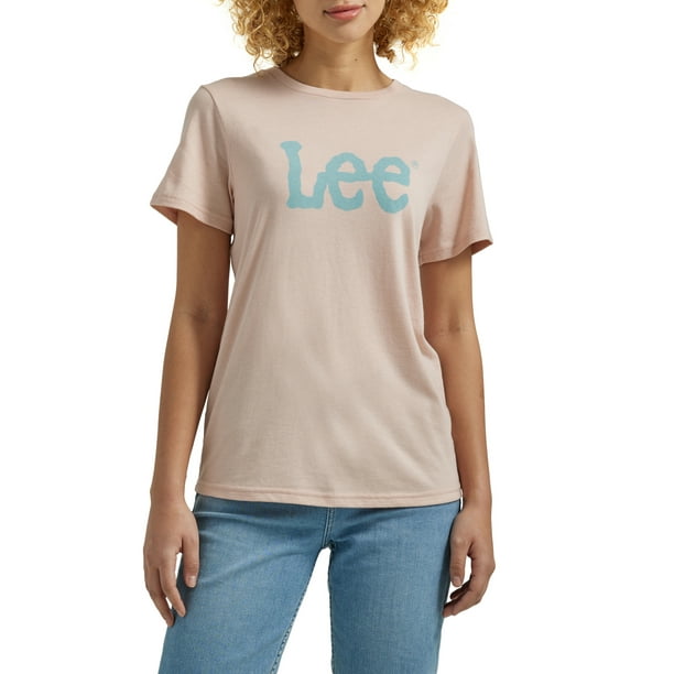◆LEE◆ Small Twitch Logo T-Shirt White Lee Small Twitch Logo Typo T-Shirt