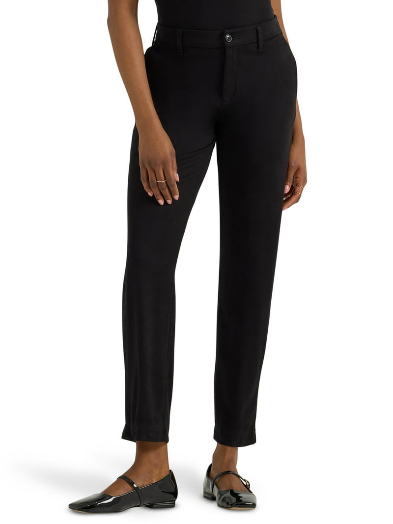 Lee Women's Straight Leg Knit Pant - Walmart.com