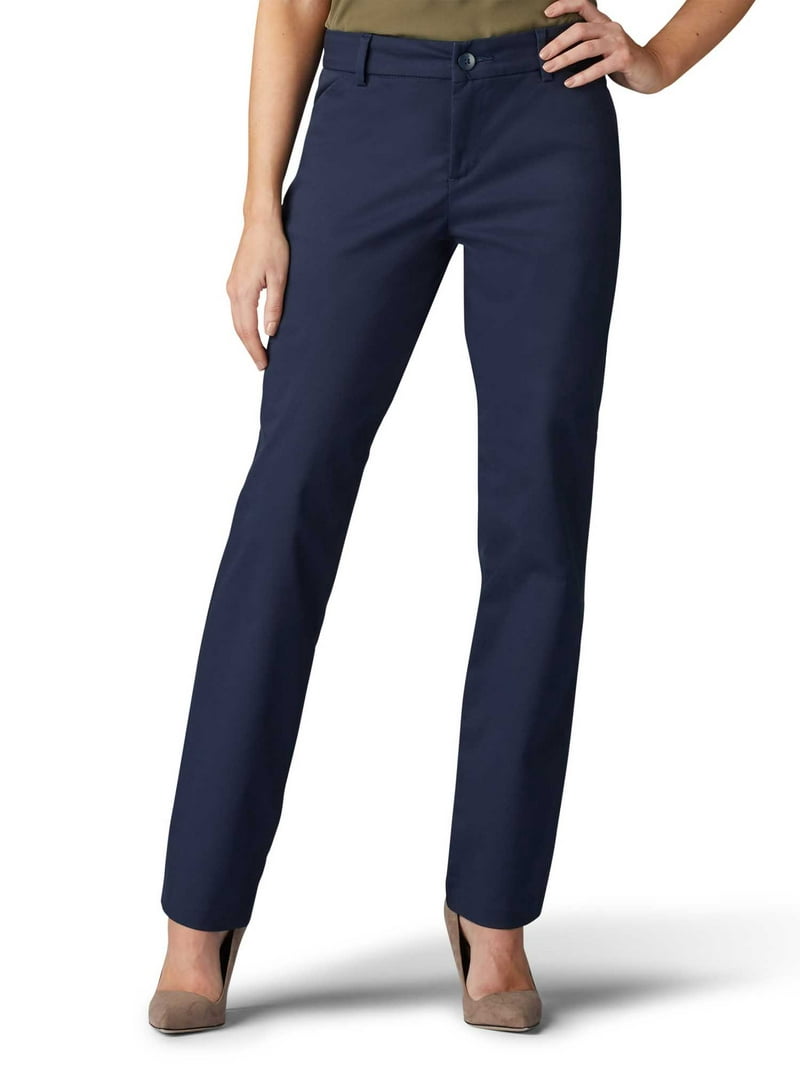 Lee Women's Straight Leg Wrinkle Resist Stretch Pant