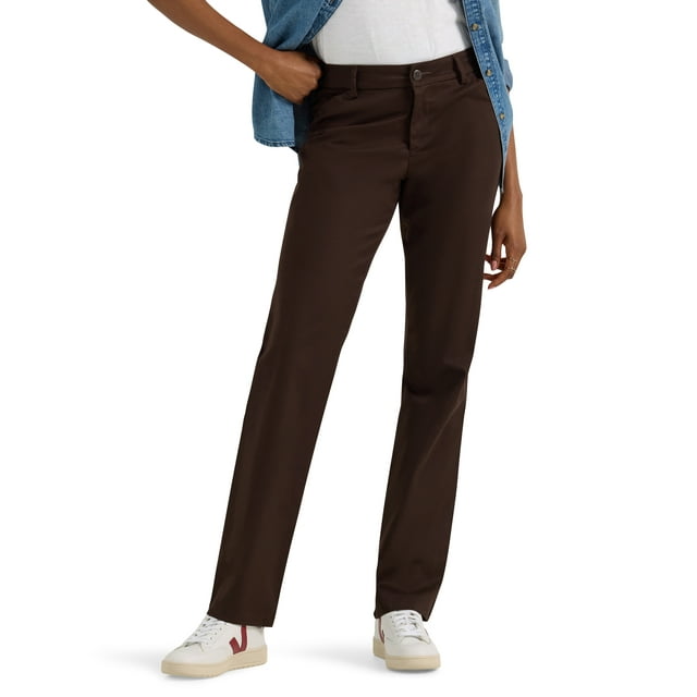 Lee Women’s Straight Leg Wrinkle Resist Stretch Pant - Walmart.com