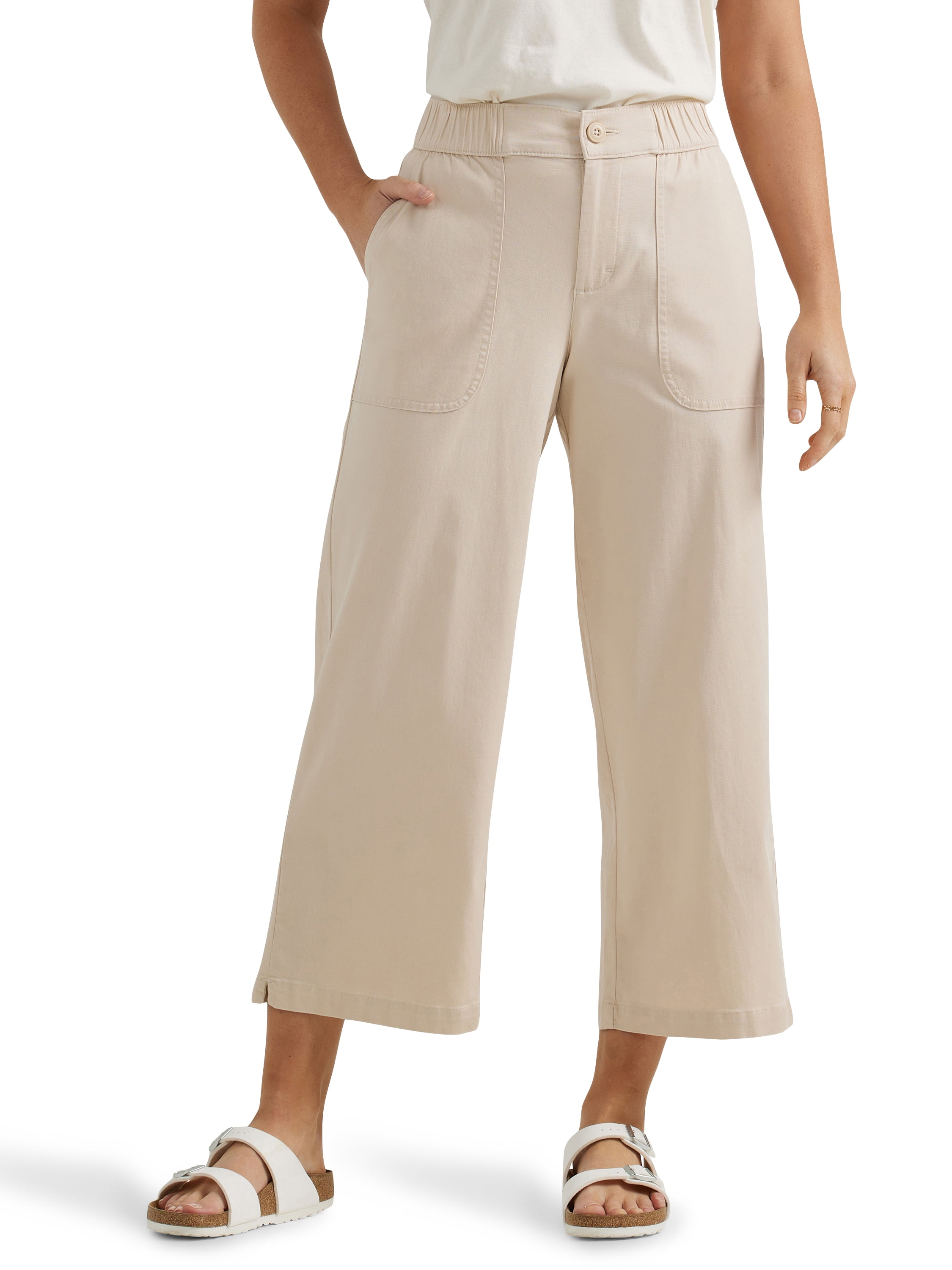 Cropped Wide Leg Utility Pants