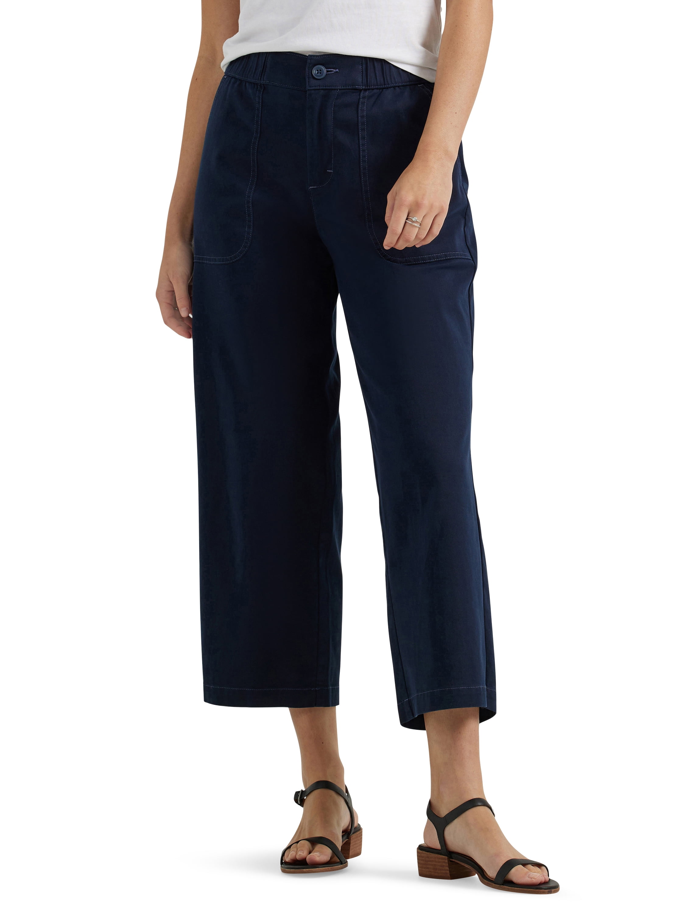 Lee® Women's Ultra Lux Comfort Wide Leg Utility Crop Pant - Walmart.com