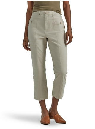 Lee Relaxed fit Mid Rise Beige Cargo Capri