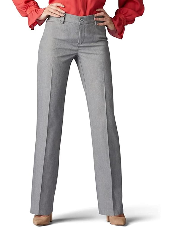 Womens Flex Motion Regular Fit Trouser Pant 12 Ash Heather