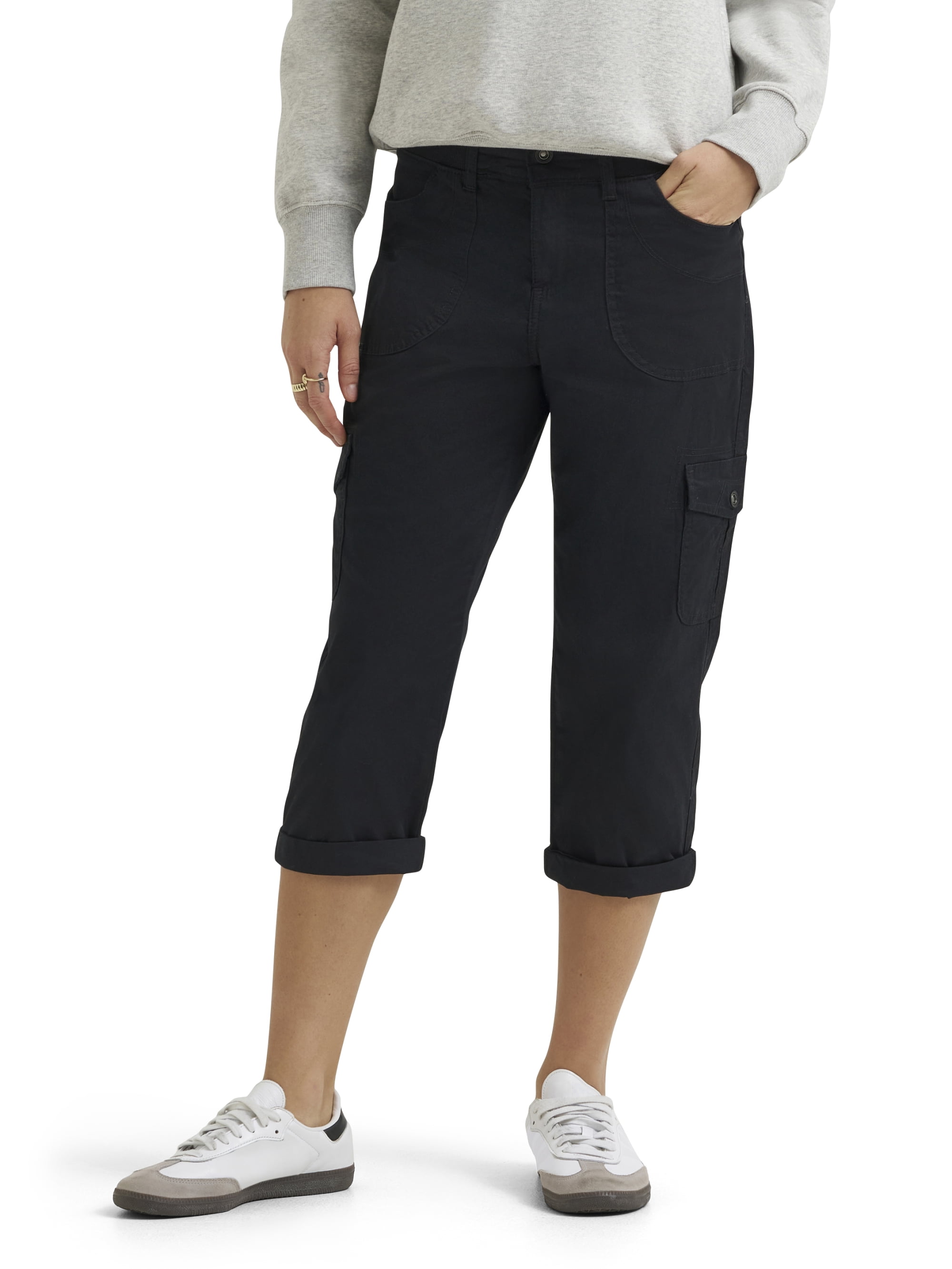 Lee Women's Austin Knit Relaxed Cargo Capri
