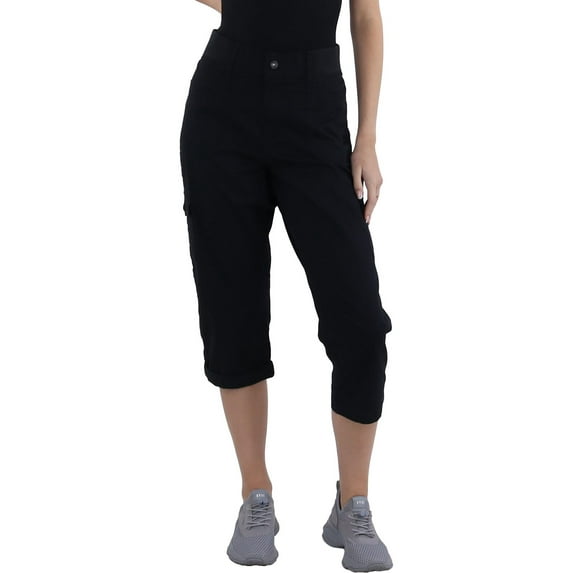 Lee Women's Relaxed Fit Austyn Cargo Capri Pant - Black, Black, 12